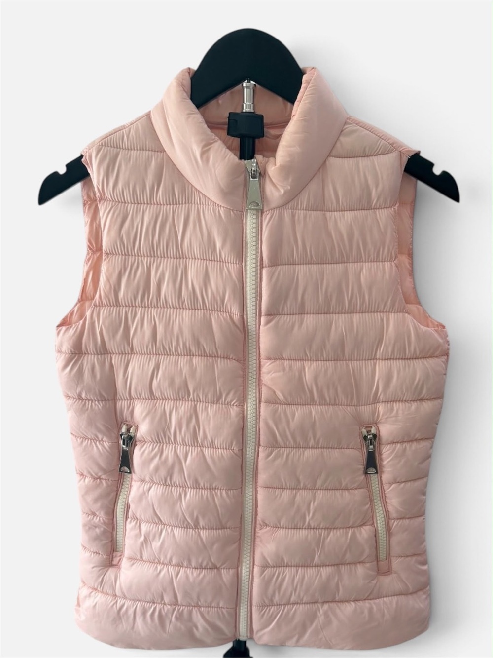 Mango Light Pink Quilted Puffer Vest
